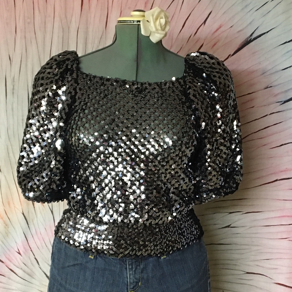 Vintage sequin top